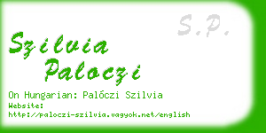 szilvia paloczi business card