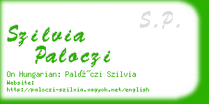szilvia paloczi business card